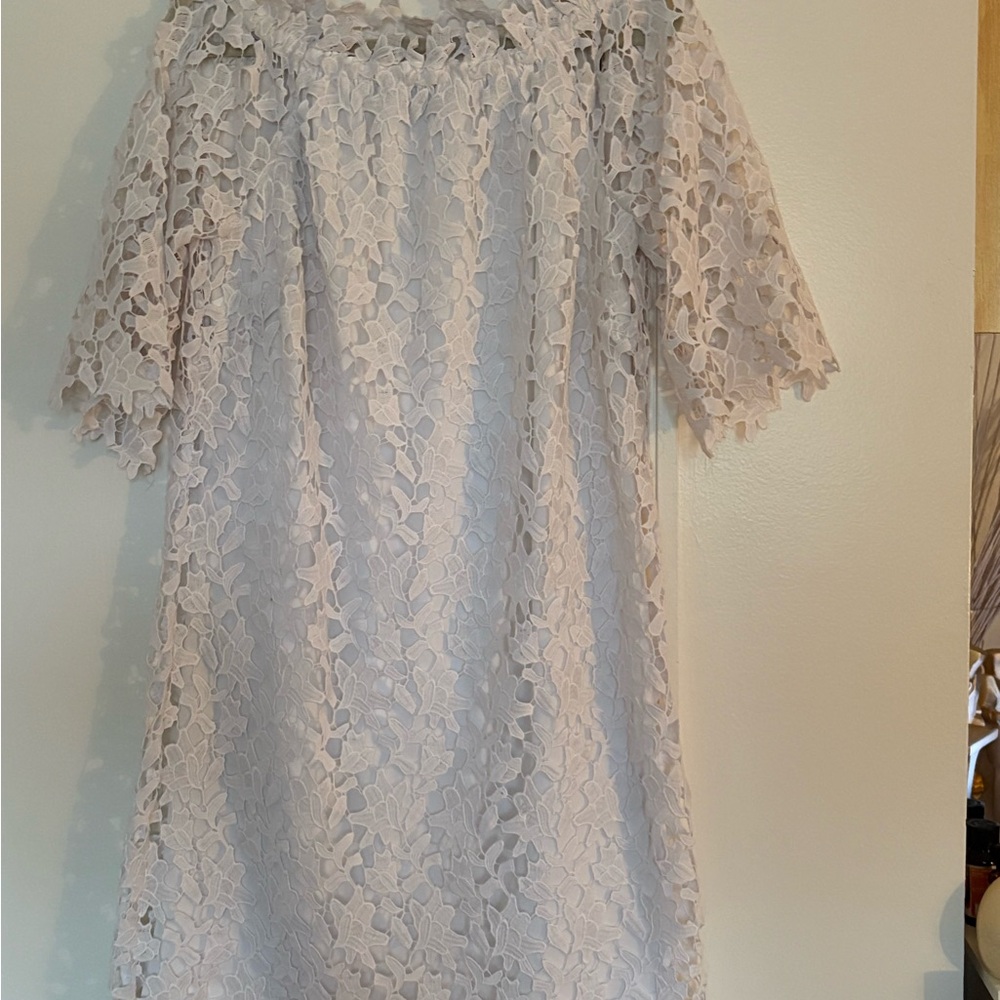 White Lace Floral Dress